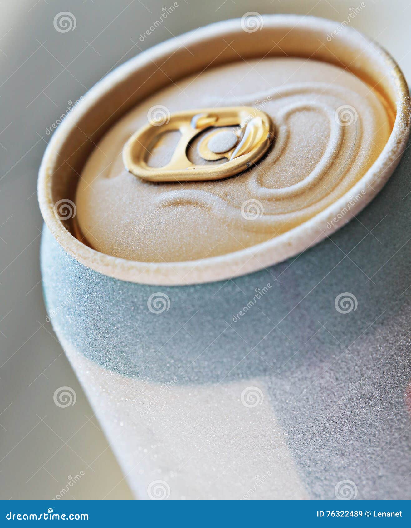 frosted beer can top