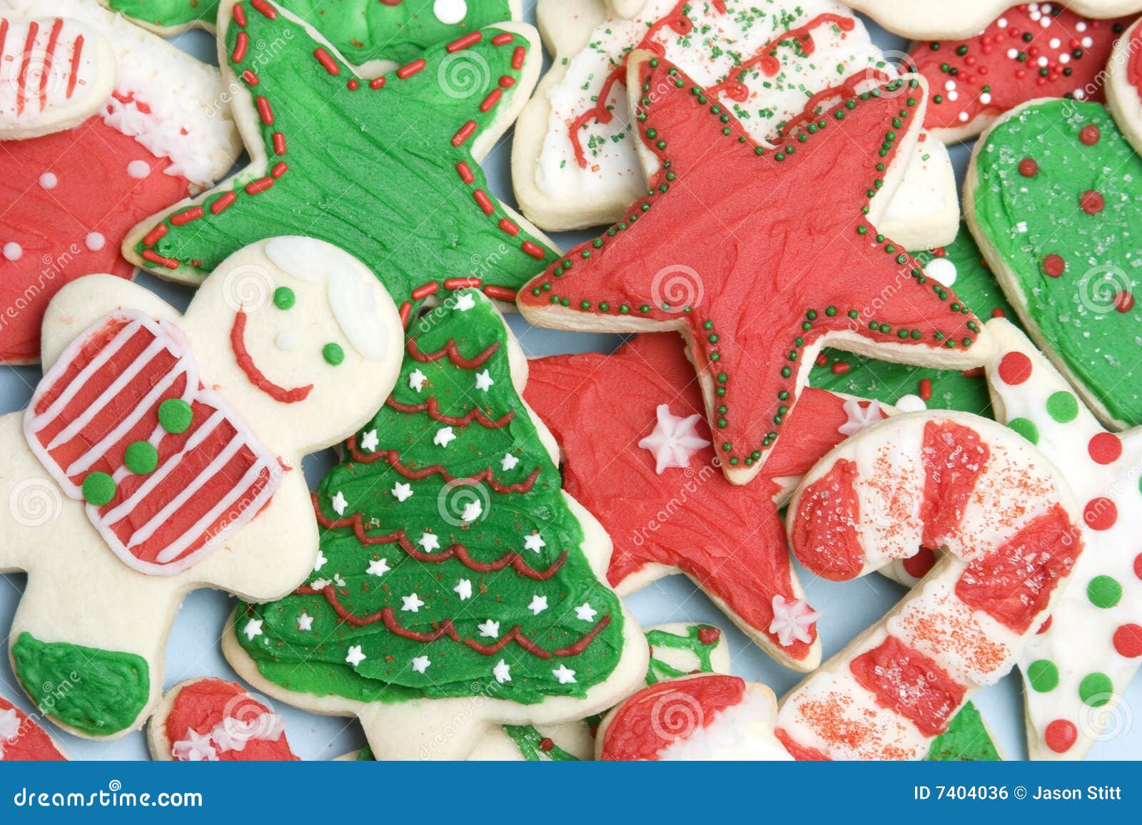 Frosted Christmas Cookies Stock Photo Image Of Cookie 7404036