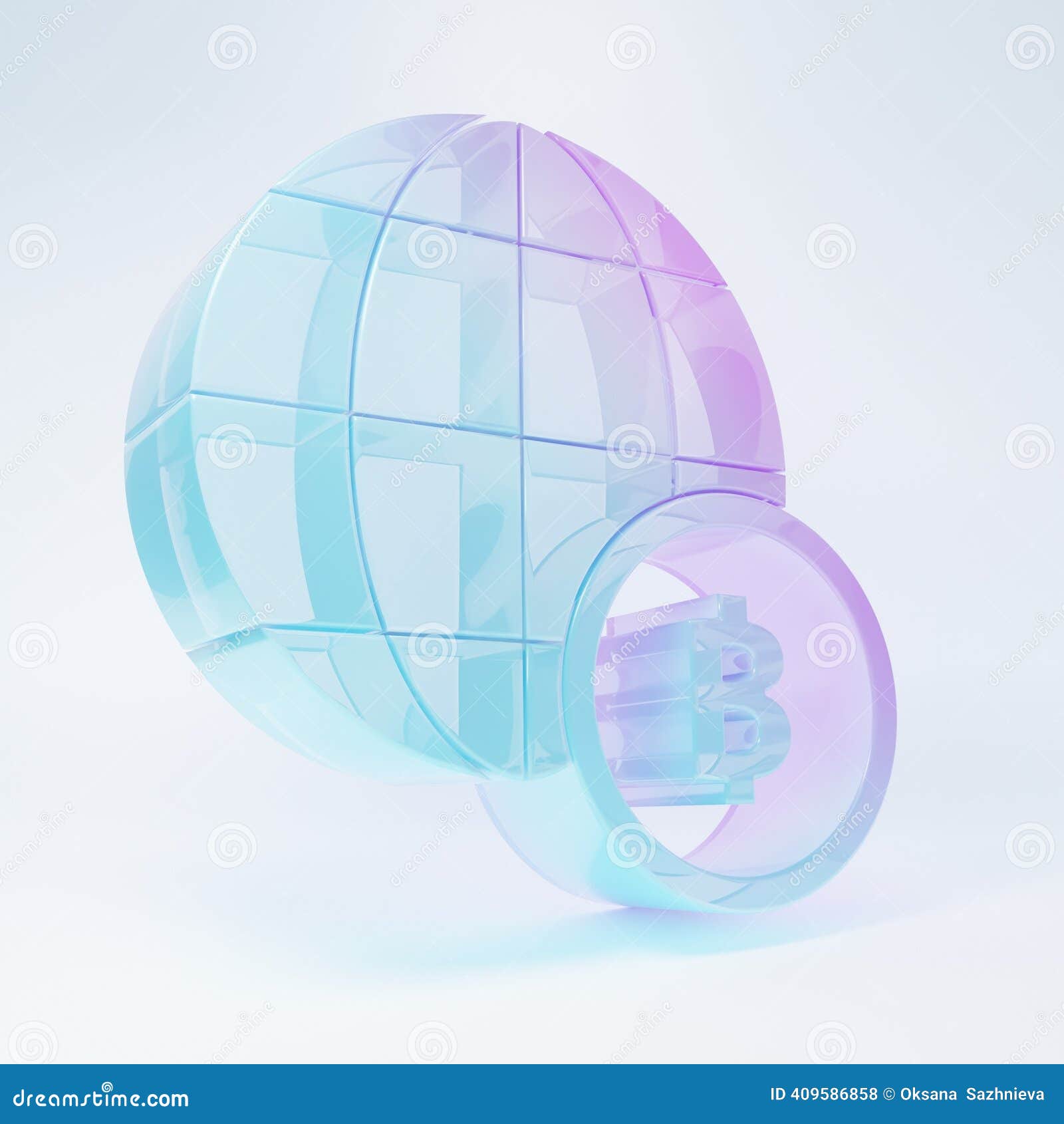 Frosted Glass Globe and Cryptocurrency Coin Bitcoin Icon Isolated on White  Background. Physical Bit Coin Stock Illustration - Illustration of  morphism, glassmorphism: 409586858