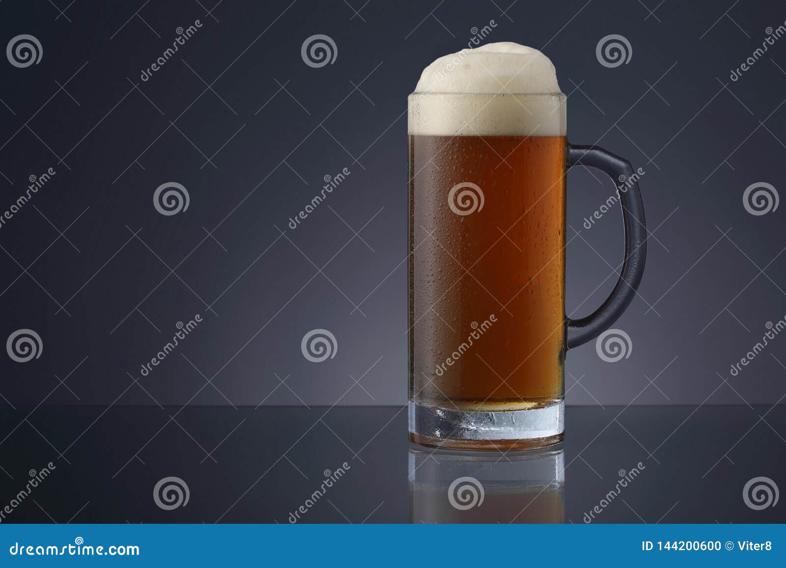 Frosty Mug of Beer on Gradient Gray Stock Photo - Image of thirsty