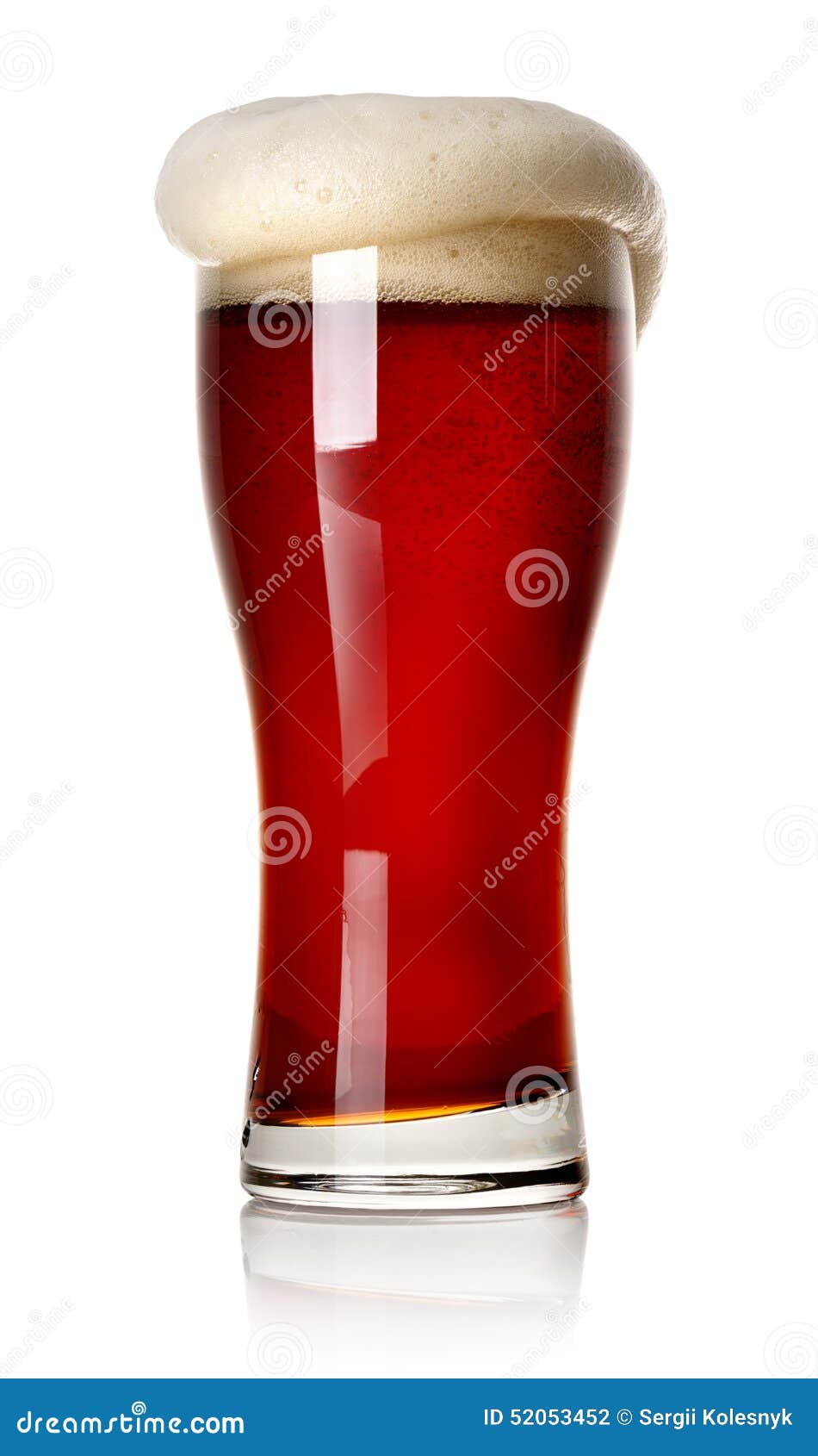 froth on red beer