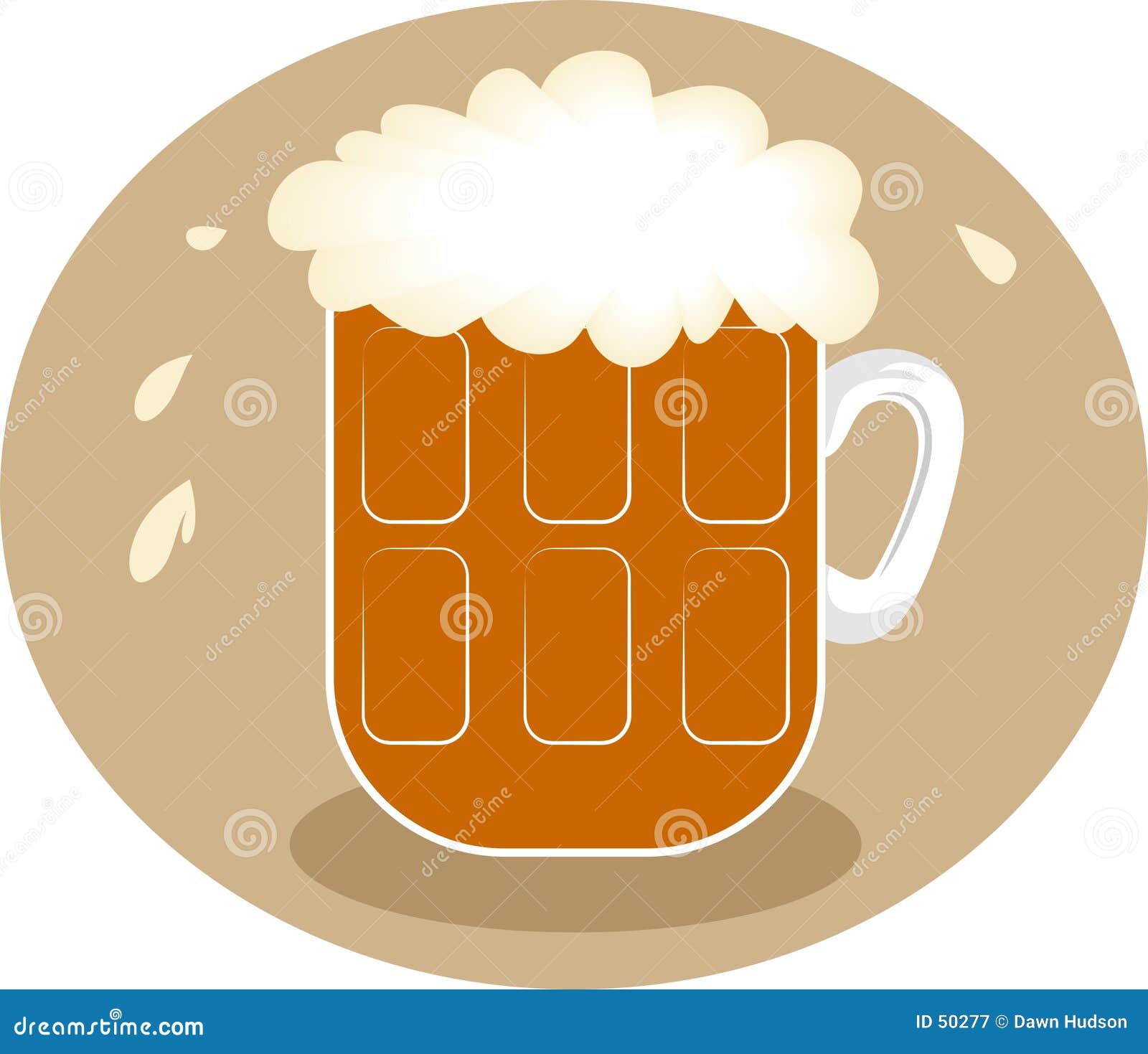 frothy beer