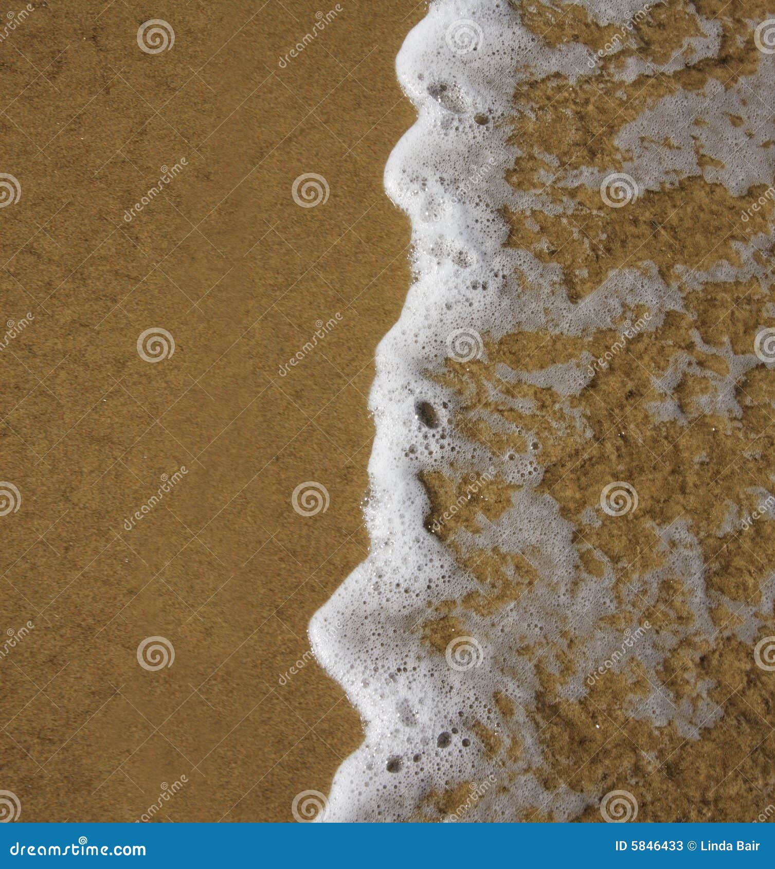 frothy ocean wave on a sandy beach
