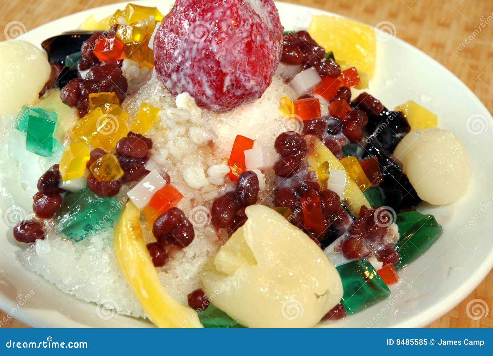 Frozen asian fruit dessert stock image. Image of horizontal 8485585