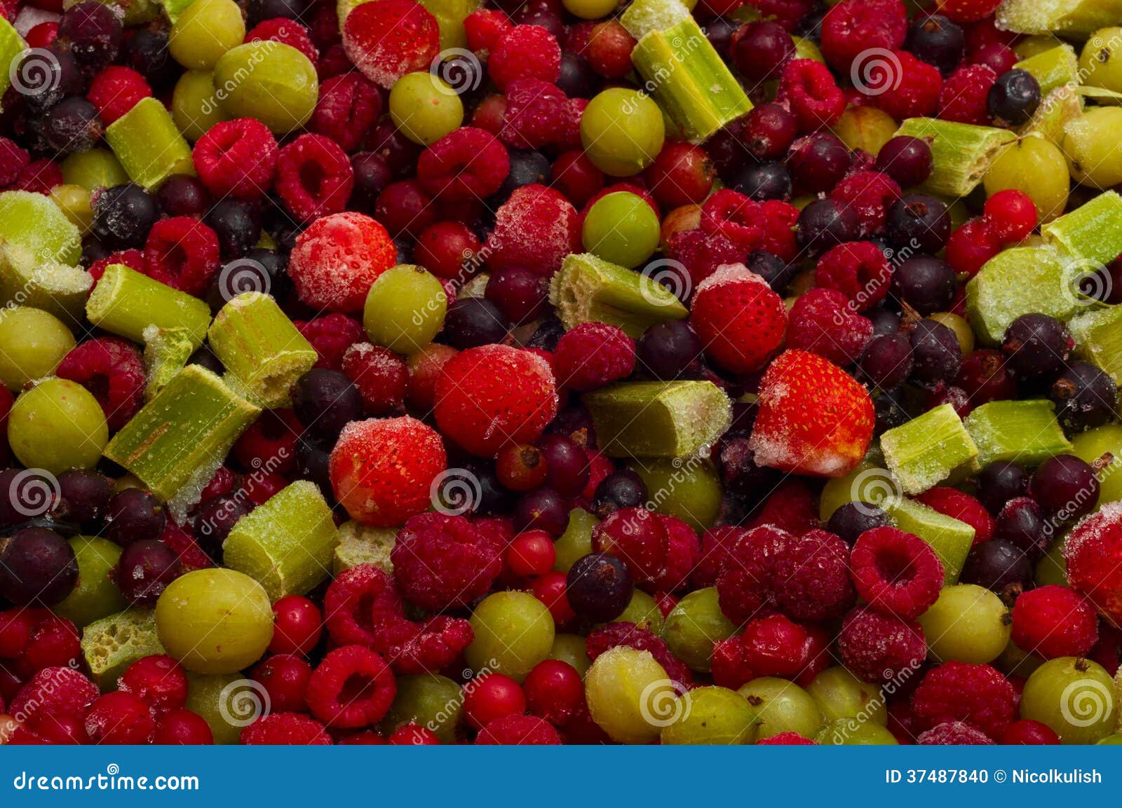 Frozen berries mix stock photo. Image of food, frost 37487840