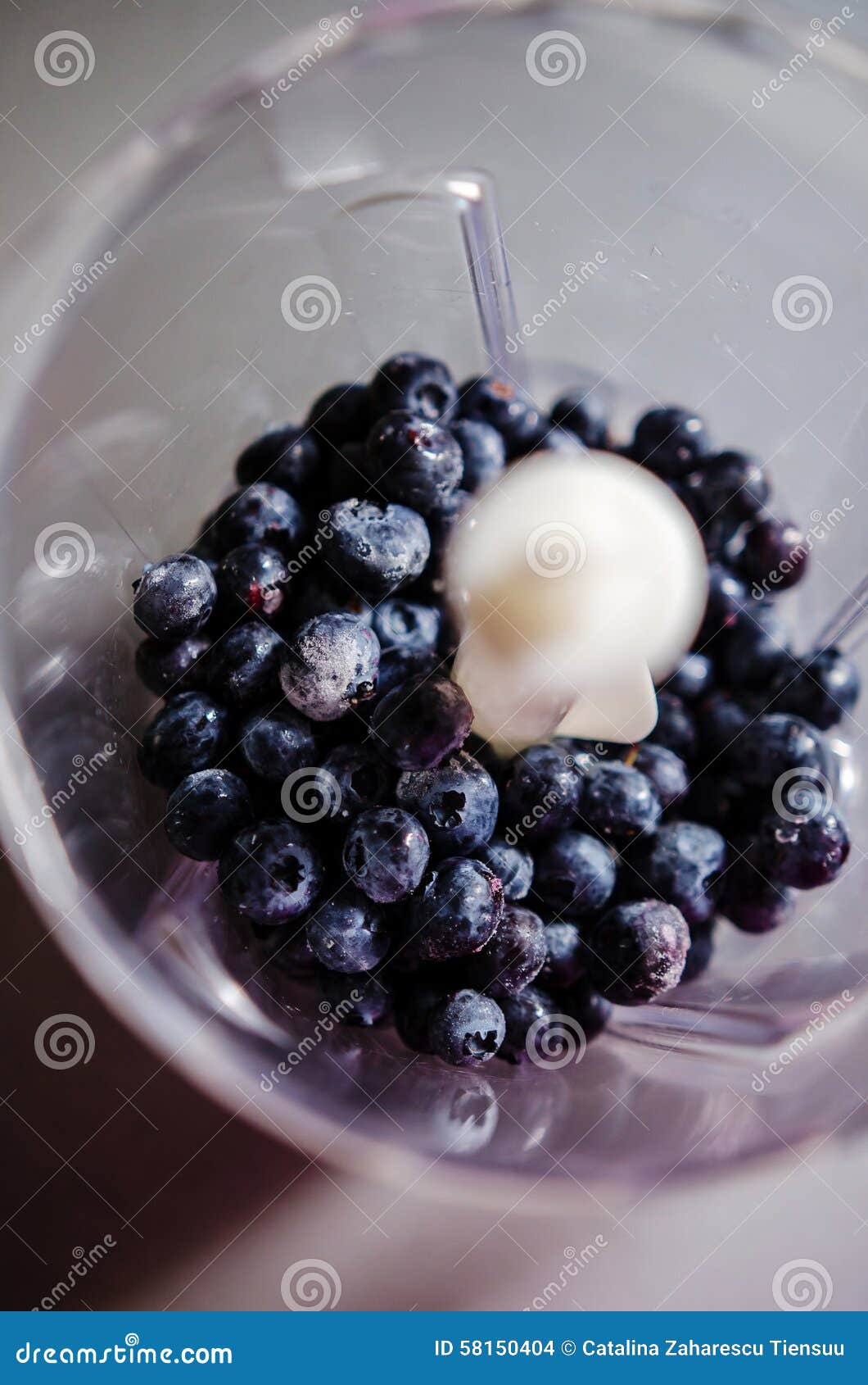 Frozen Blueberries in a Blender Stock Photo Image of nature, cool