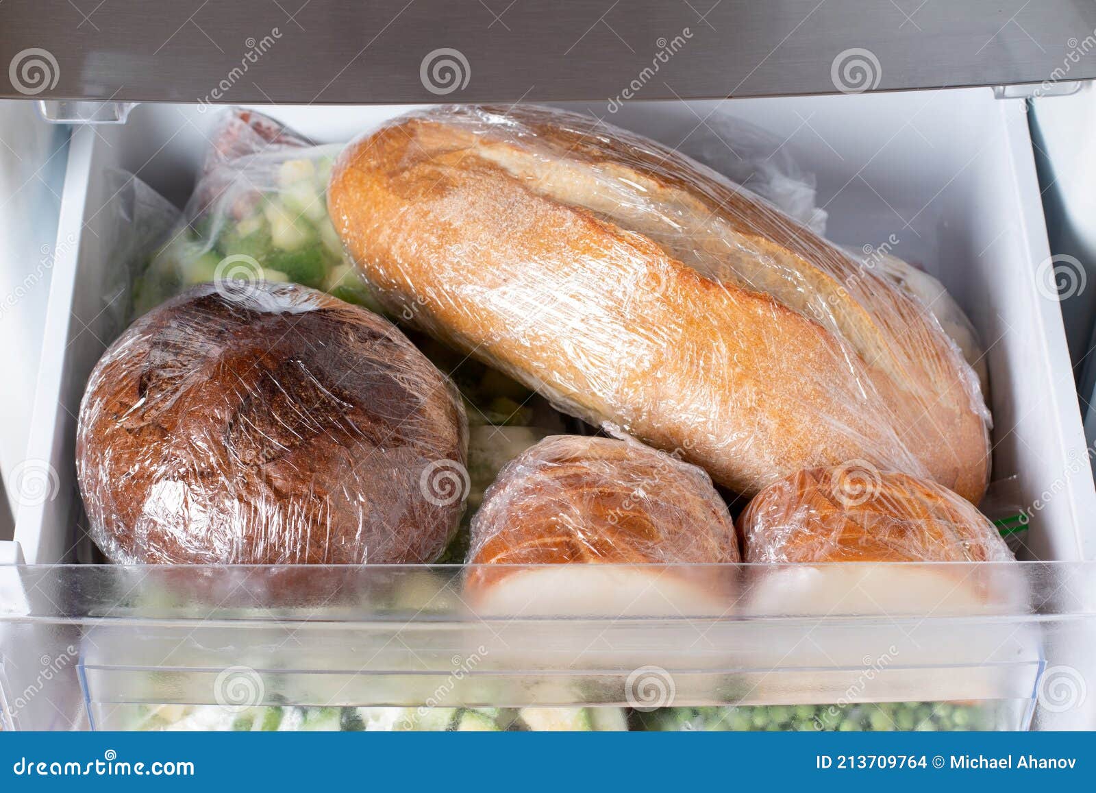 Frozen Bread in the Home Freezer. Frozen Bread Ciabatta, Hamburger