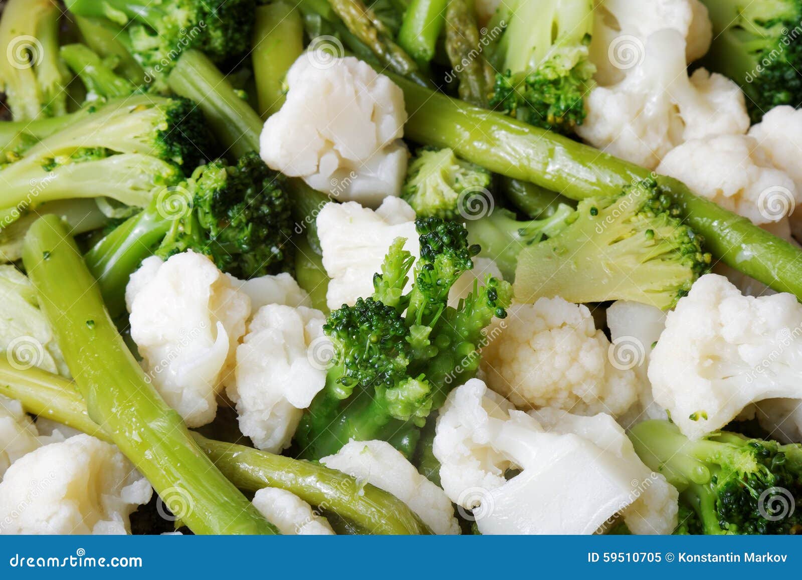Frozen Broccoli, Cauliflower and Asparagus Stock Image Image of