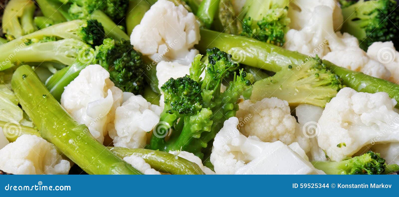 Frozen Broccoli, Cauliflower and Asparagus Stock Photo Image of green