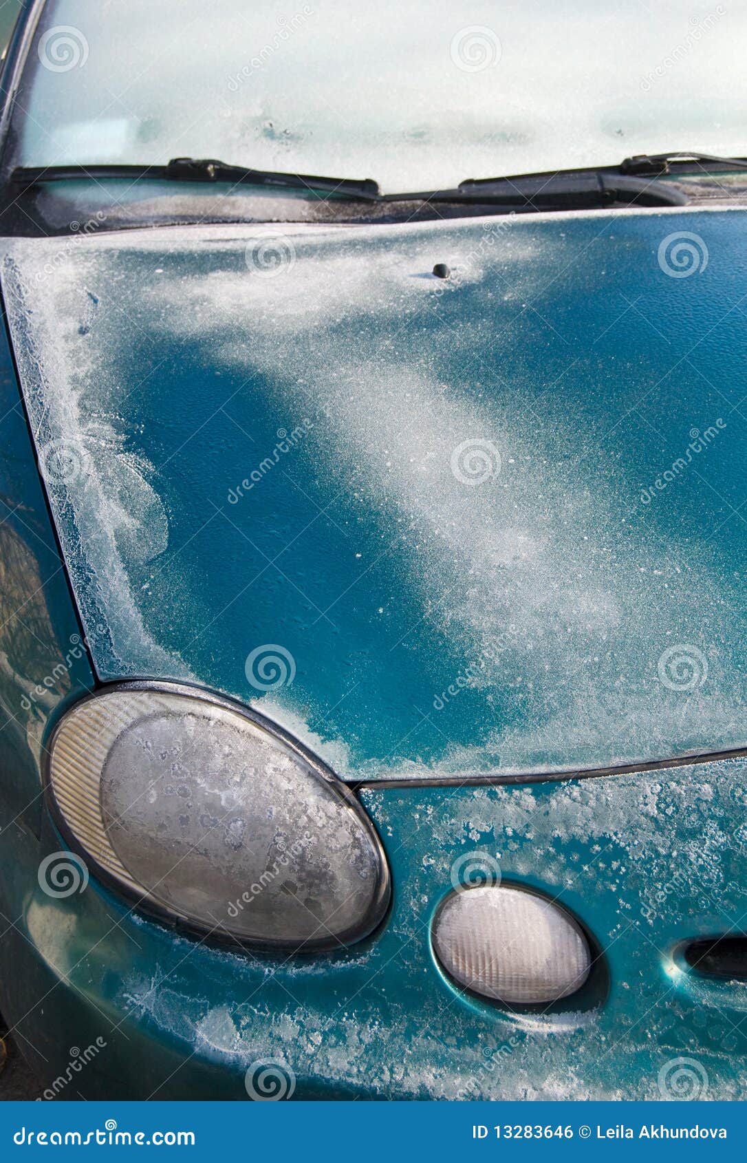 Frozen car stock photo. Image of single, rain, auto, frozen 13283646