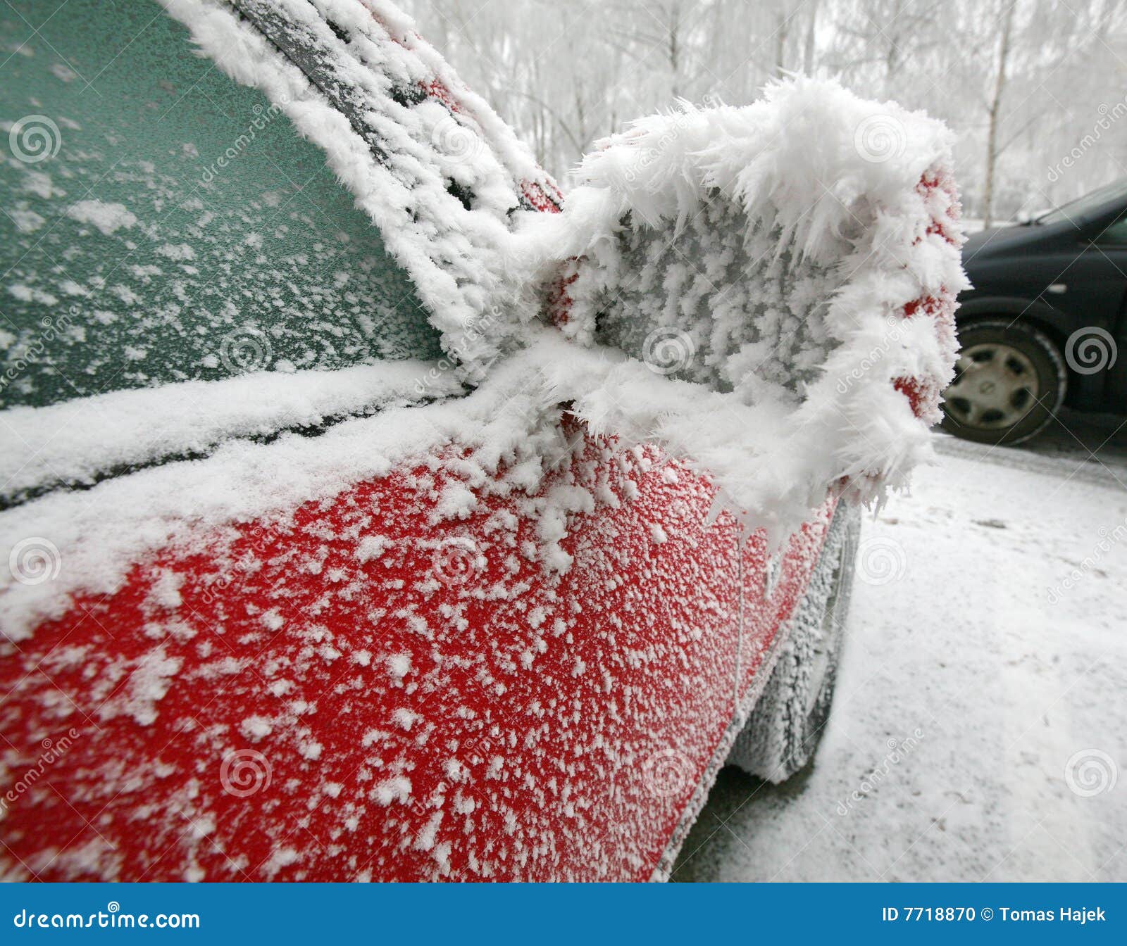 Frozen car stock photo. Image of auto, fall, mirror, automobile 7718870