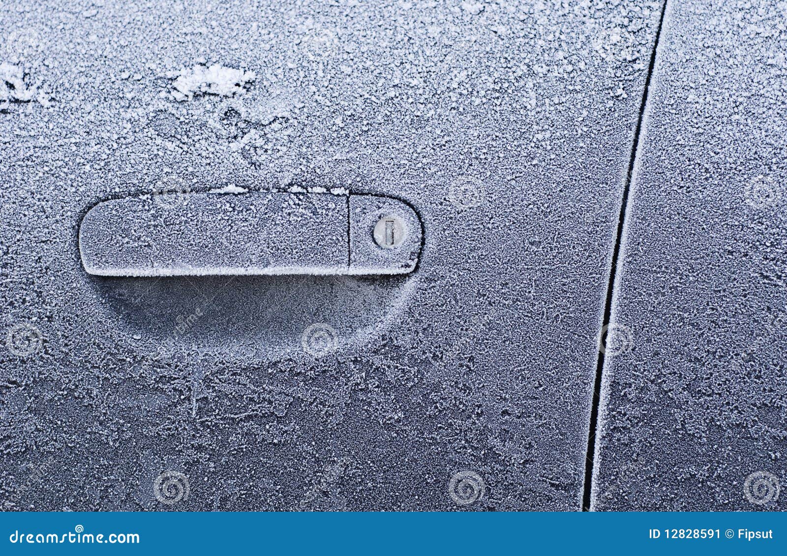 Frozen Car Door stock image. Image of december, snow 12828591