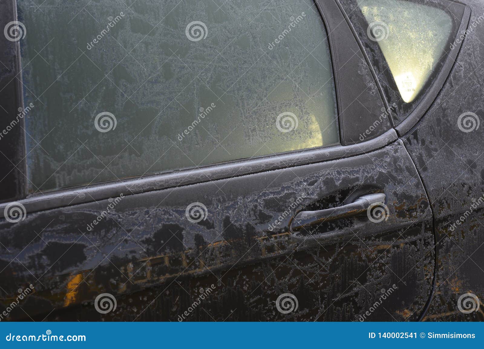 Frozen car door stock image. Image of winter, frosty 140002541