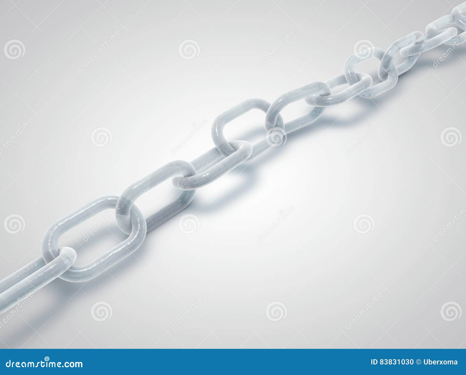 Frozen Chain. Chain Links Made from Ice. Conflict in Relationships