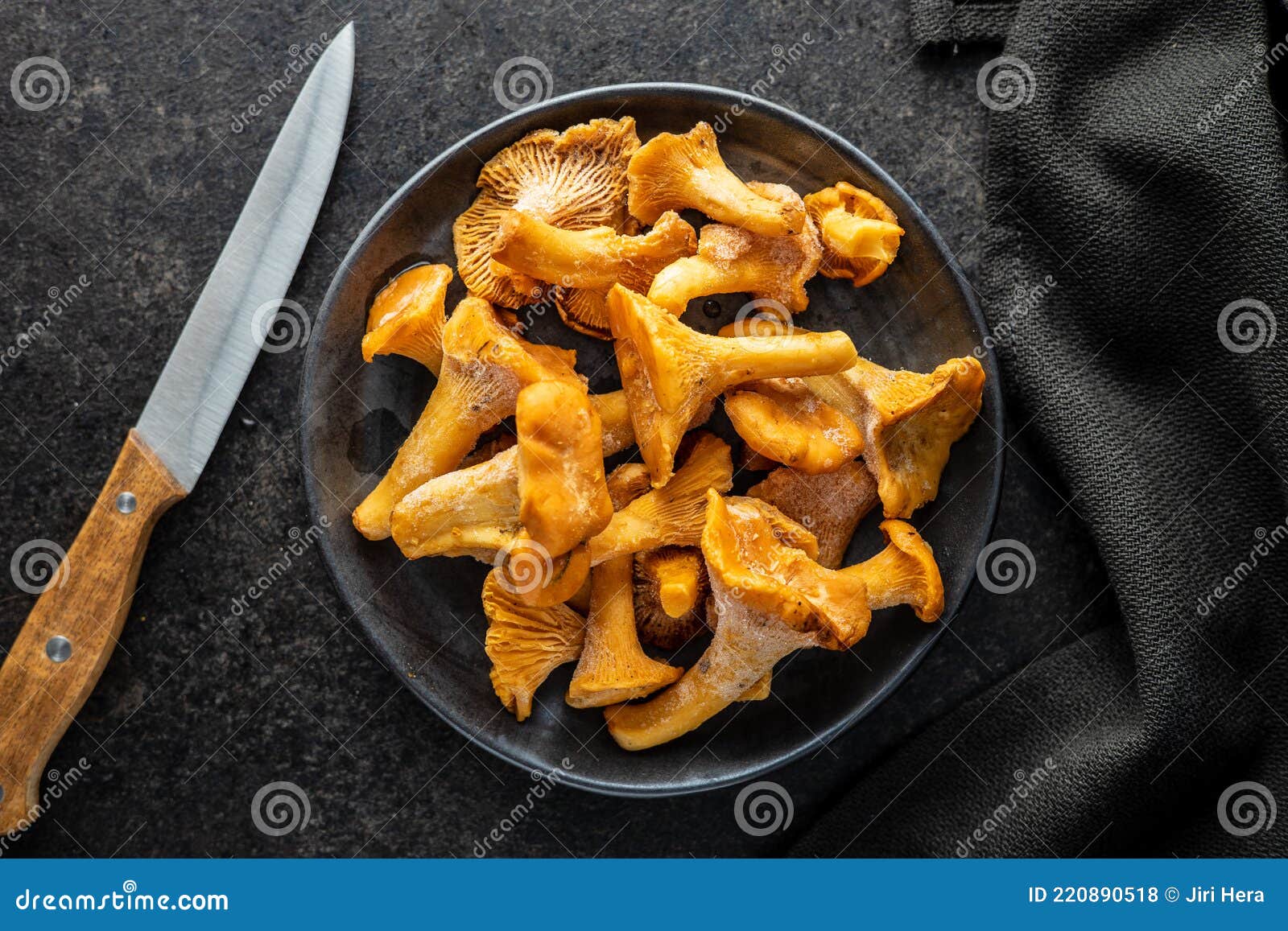 Frozen Chanterelle Mushrooms Stock Photo Image of nature, orange