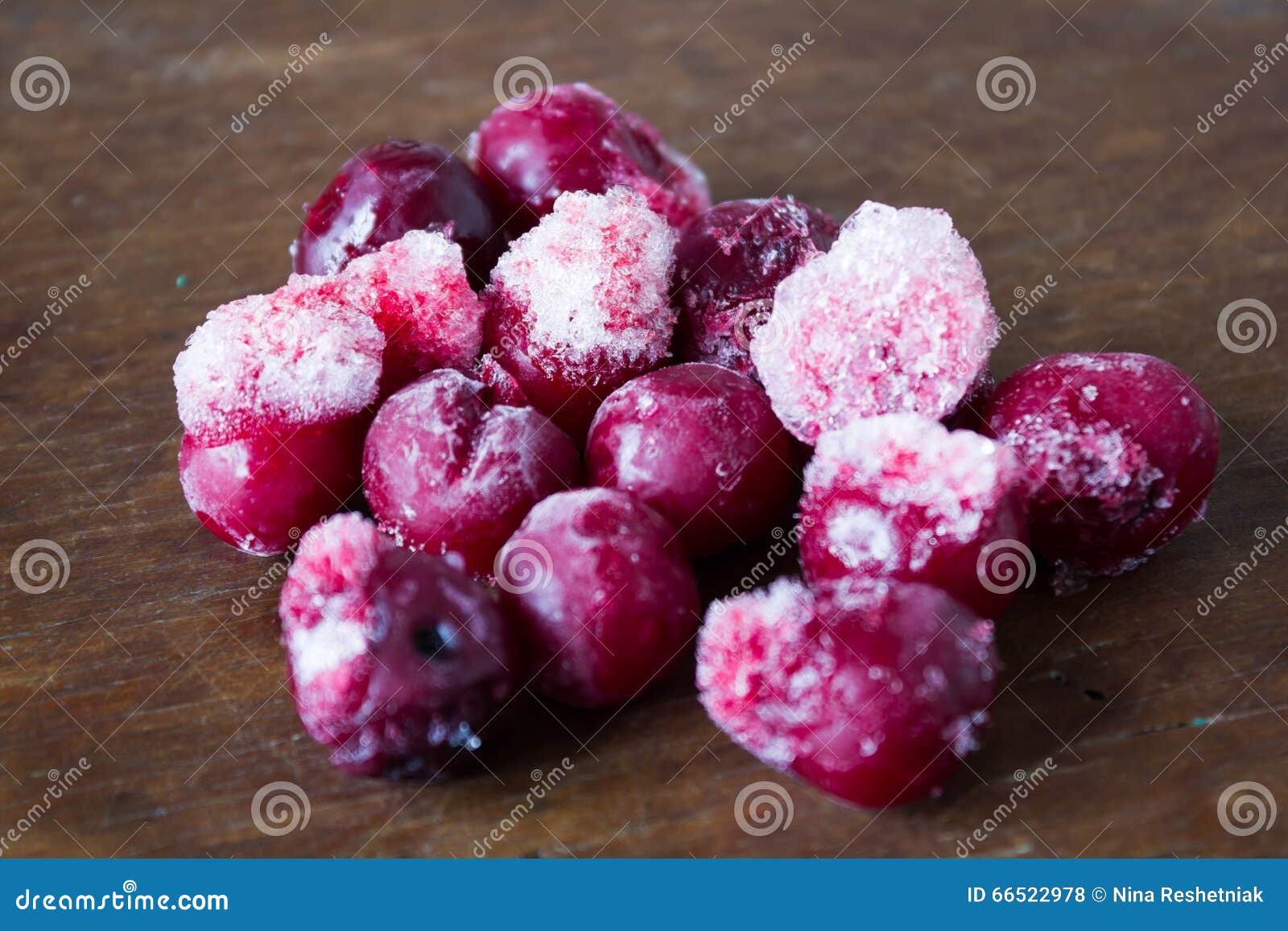 Frozen cherries on ice stock photo. Image of medium, fruit 66522978
