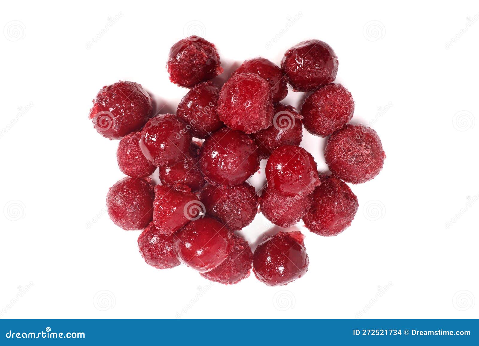Frozen Cherries Isolated on White Stock Photo Image of vitamin