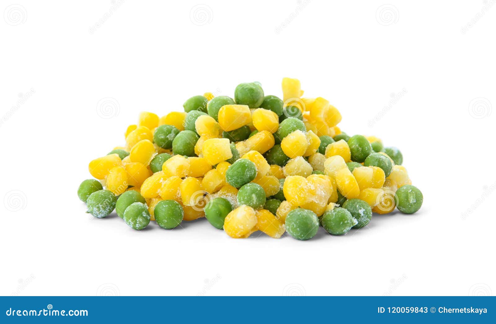 Frozen Corn and Peas on White Background Stock Image Image of meal