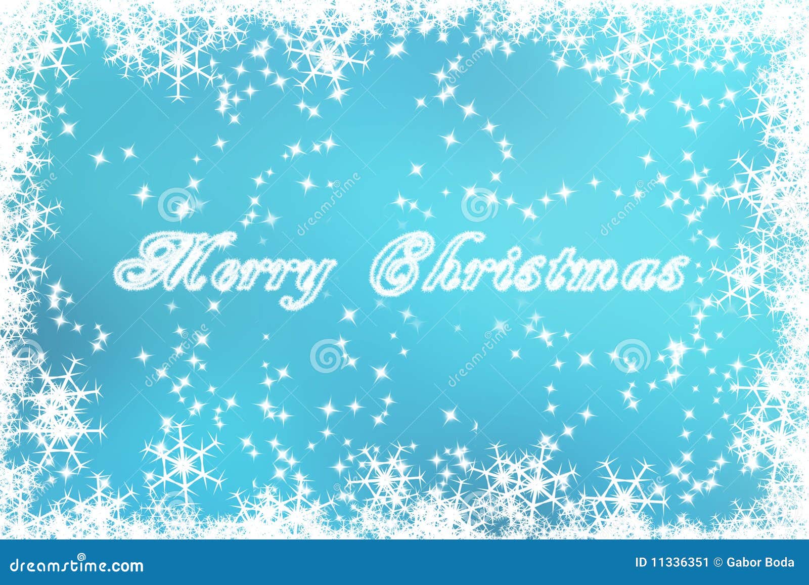Frozen Dream Christmas Card Stock Illustration - Image 