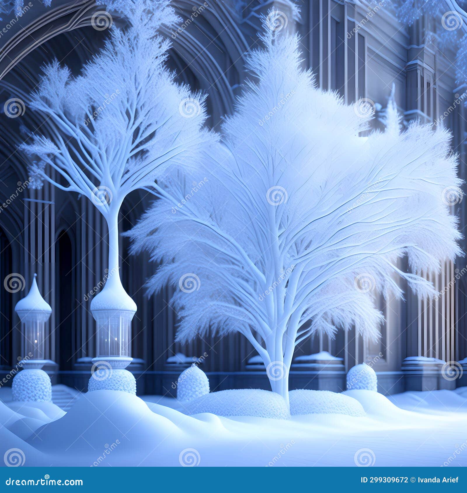 Frozen Elegance Tree Christmas Wallpaper Stock Photo Image of cold