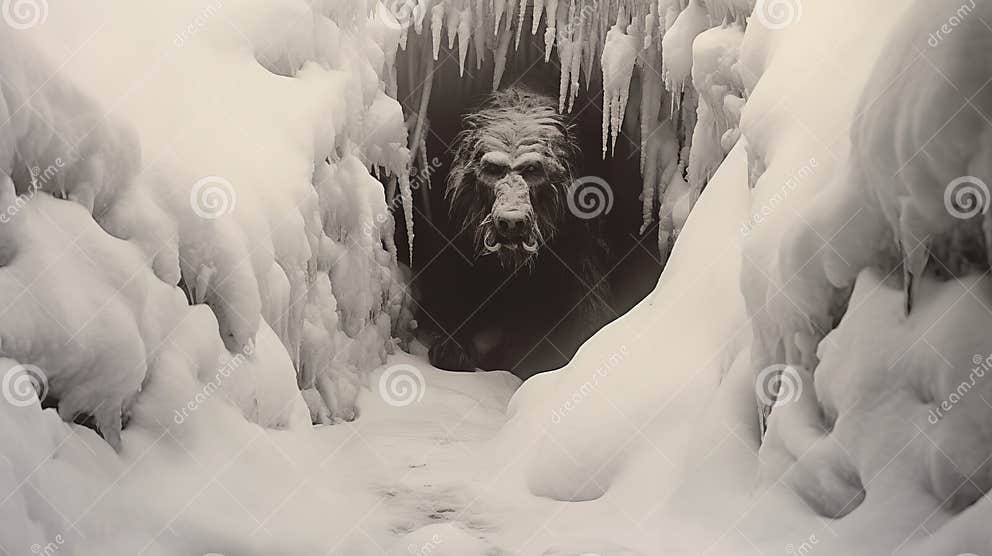 Frozen Encounter a Colossal Rat Monster in the Icy Abyss Stock(08)