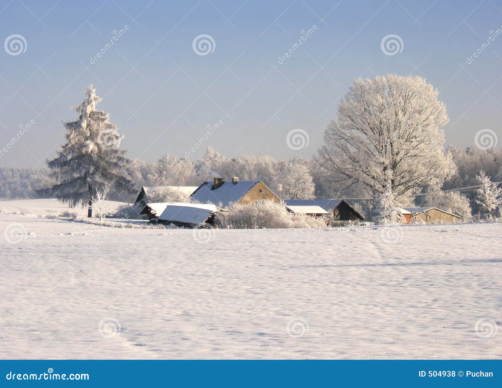 Frozen Farm Royalty Free Stock Photos Image 504938
