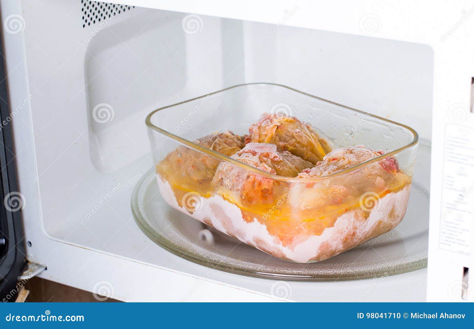 Frozen Food in the in the Microwave Stock Photo - Image of contemporary