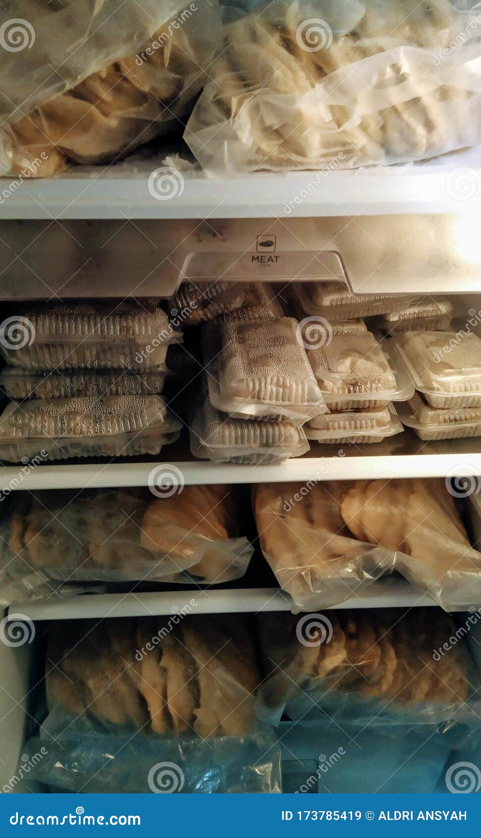Frozen Food in the Refrigerator Stock Image Image of frozen, food