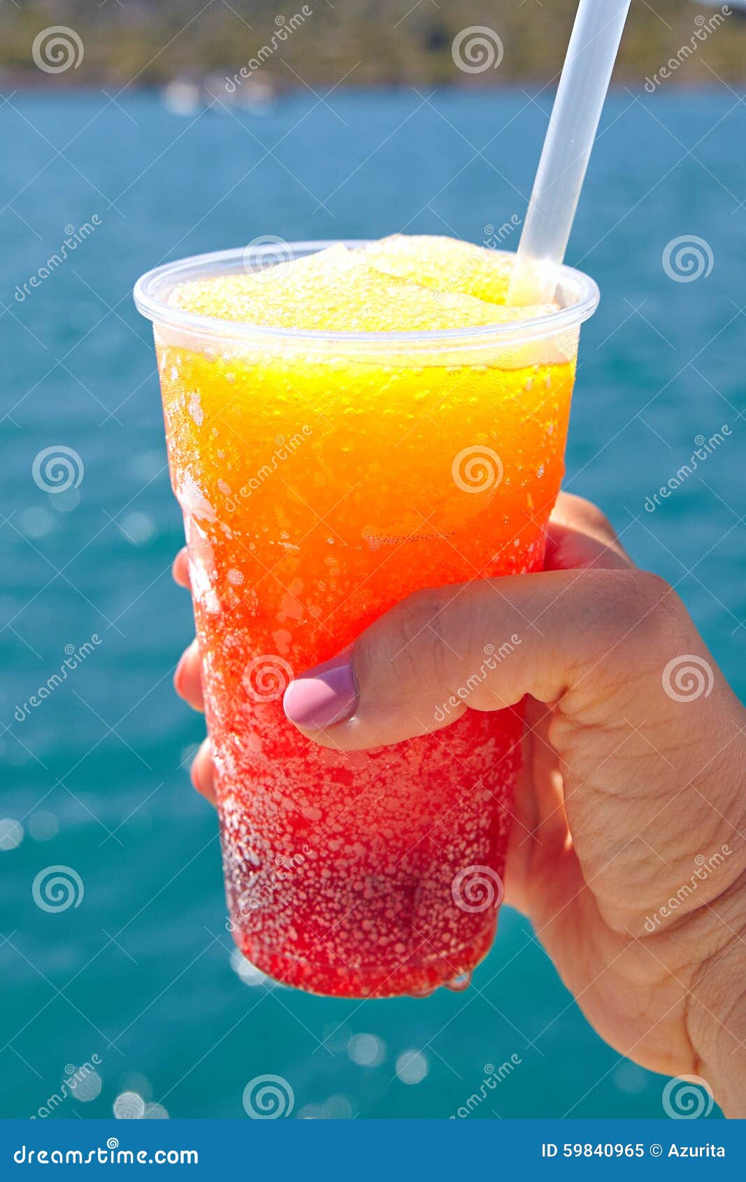 Frozen fruit drink stock image. Image of frozen, juice 59840965