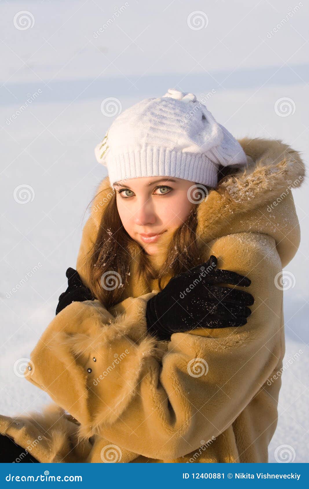 Frozen girl stock image. Image of cool, beauty, freeze - 12400881