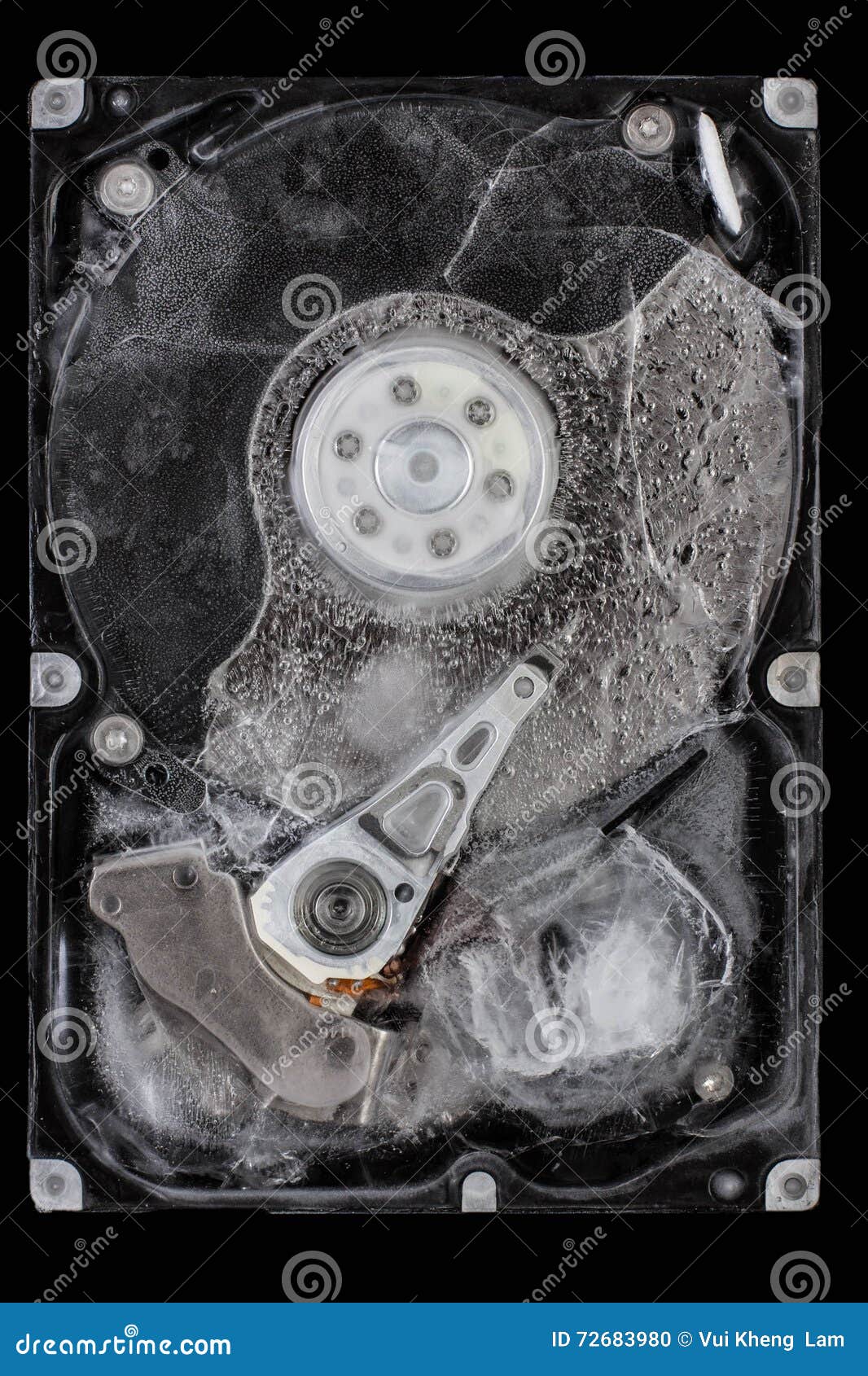 Frozen Hard disk stock photo. Image of frozen, drives 72683980
