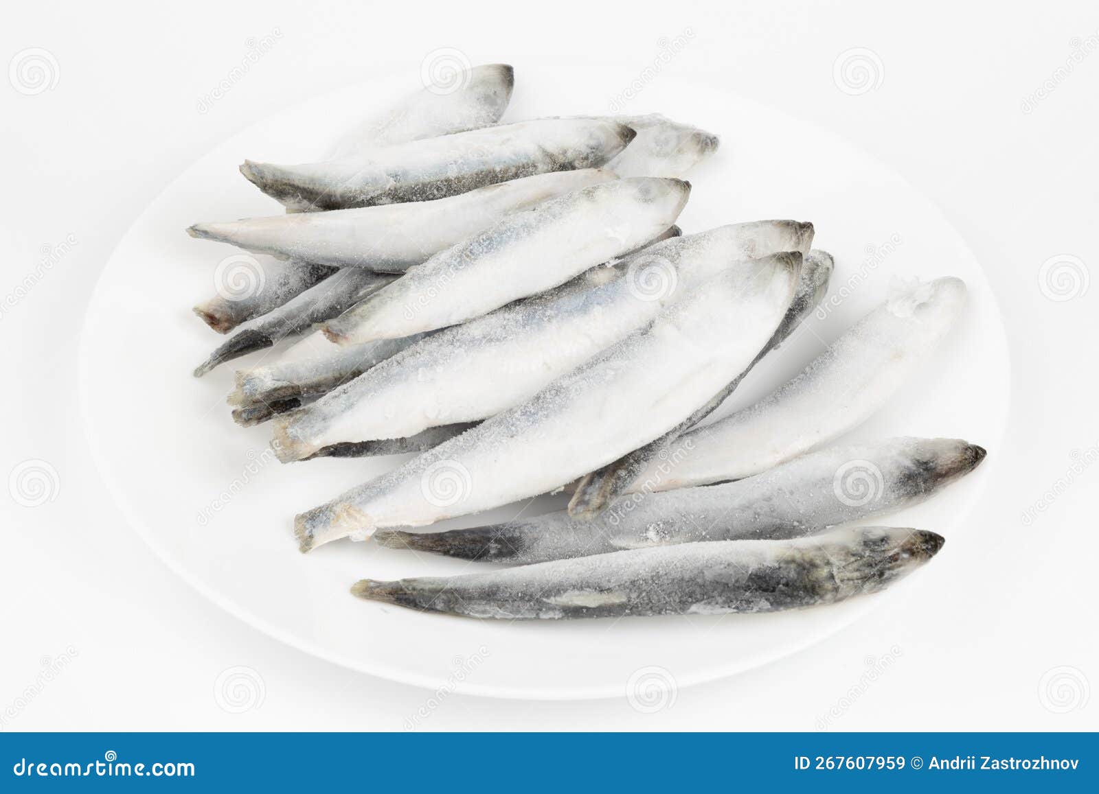Frozen Herring on a Plate, Healthy Seafood Stock Image Image of
