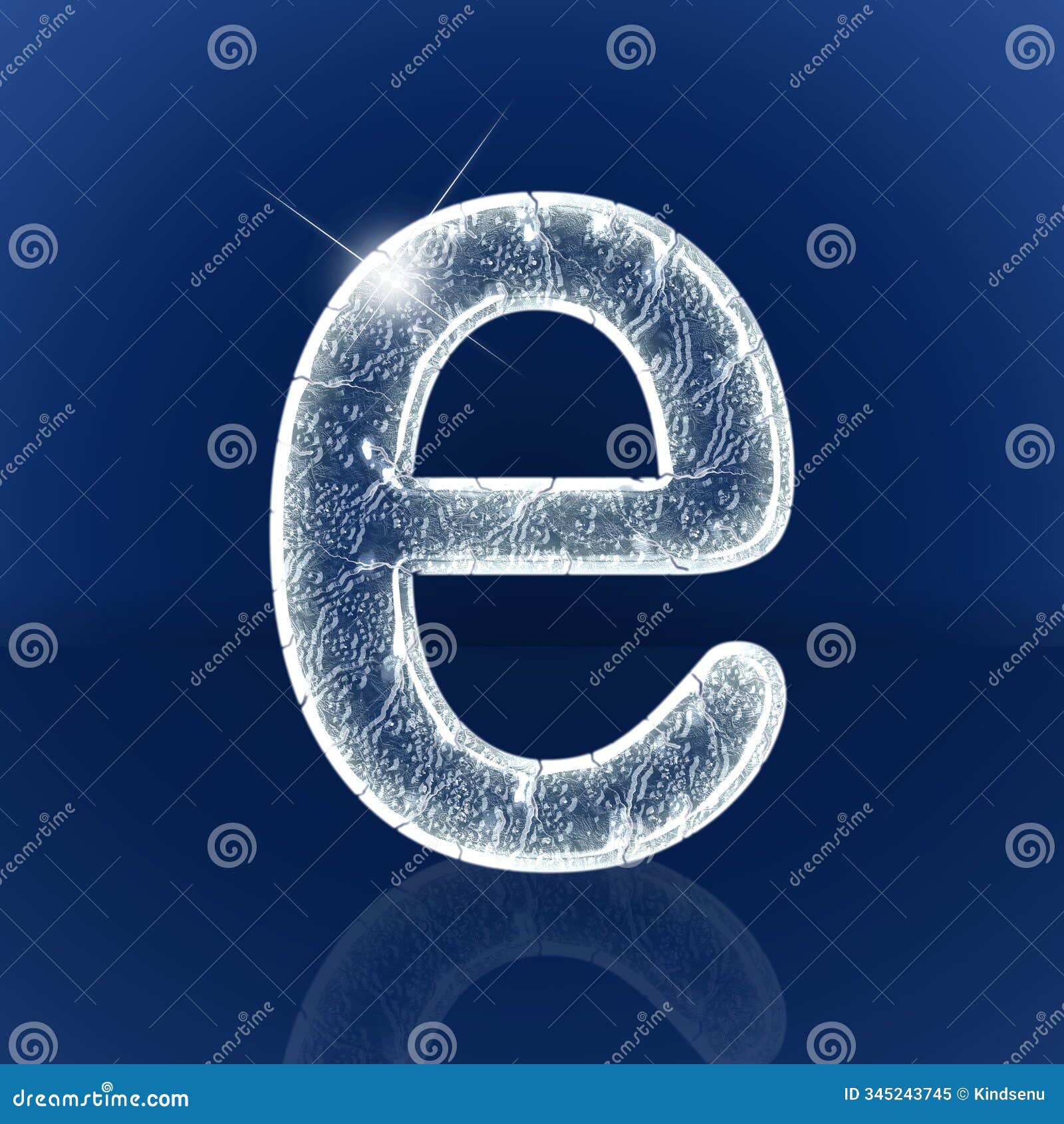 frozen ice lettering simple e
