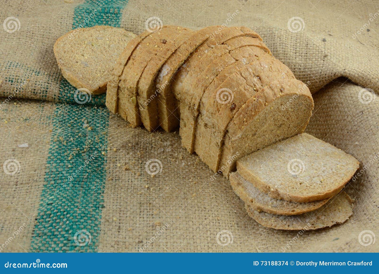 Frozen Loaf of Sliced Bread Stock Photo Image of brown, bake 73188374
