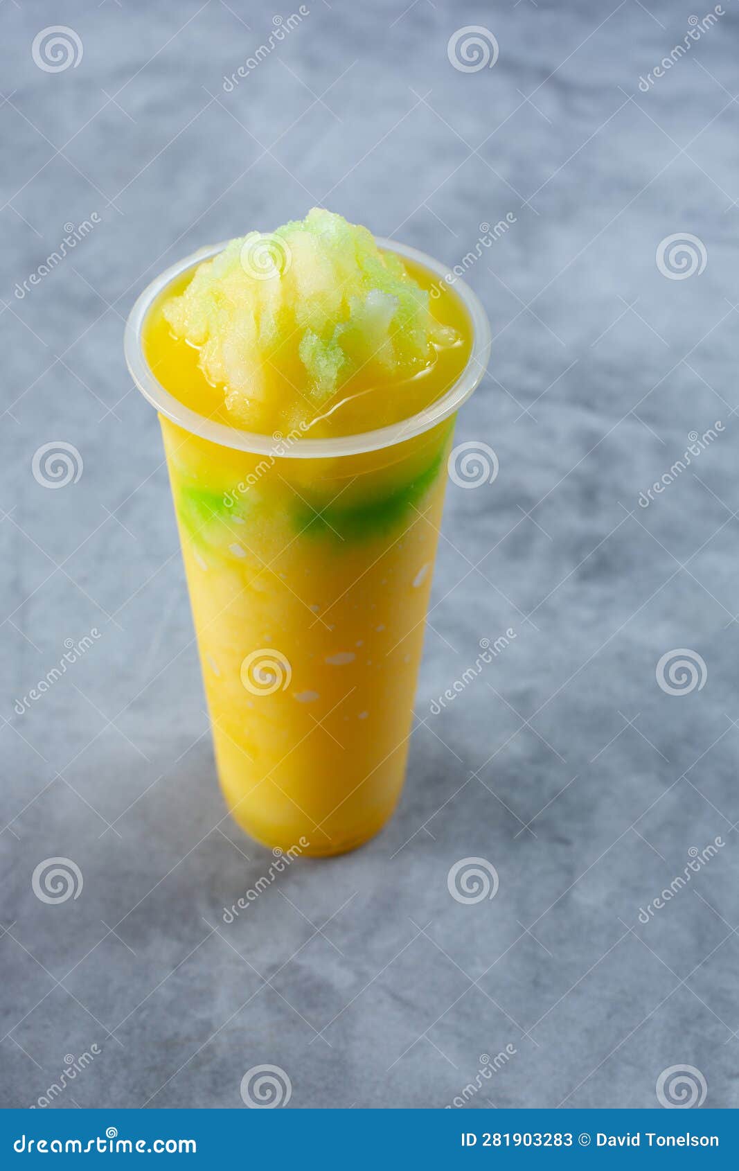 Frozen Passion Fruit Smoothie Stock Image Image of fruit, green