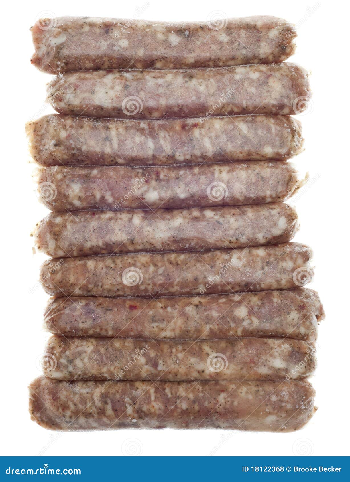 Frozen Pork Sausage stock photo. Image of burn, conceptual 18122368
