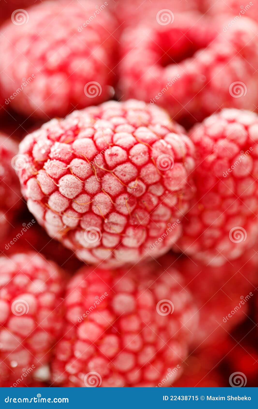 Frozen raspberries stock image. Image of food, healthy 22438715