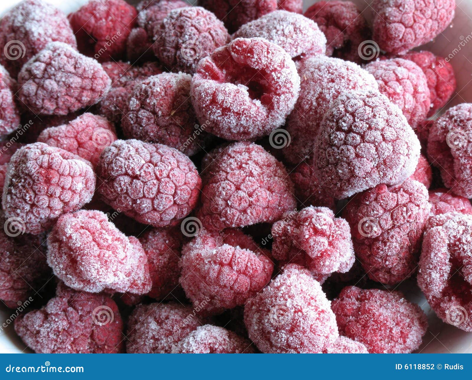 Frozen raspberries stock photo. Image of crystals, crystal 6118852