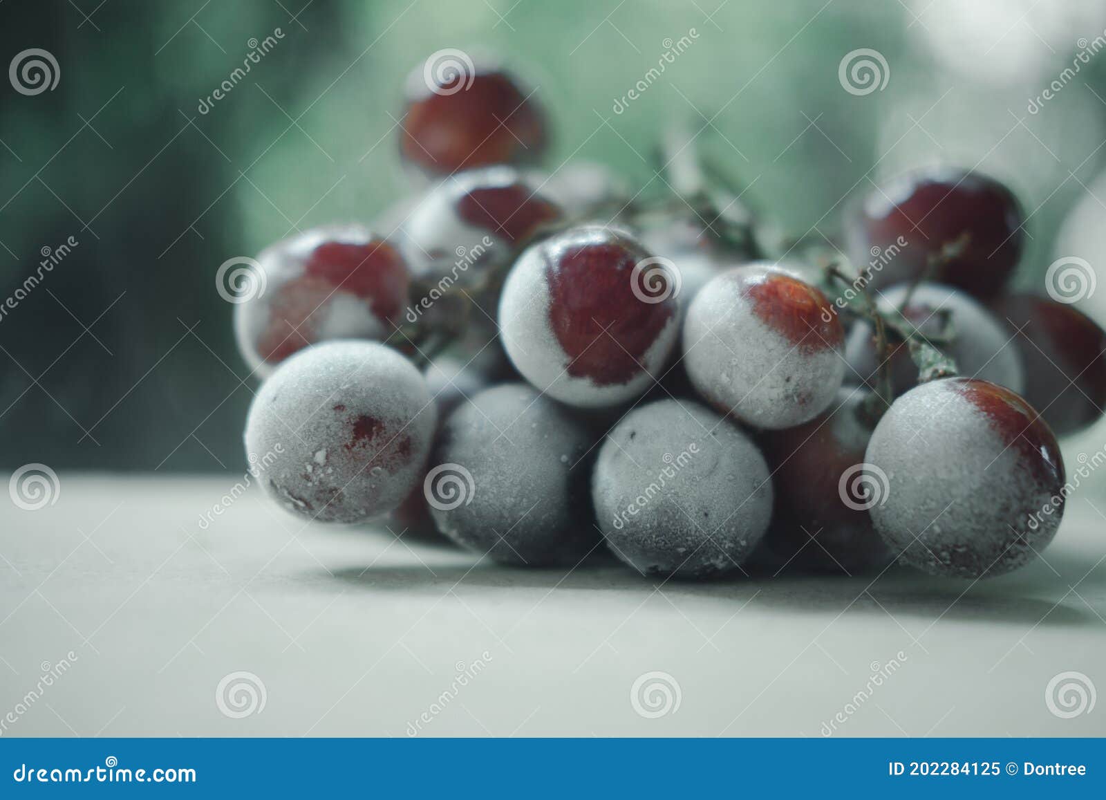 Frozen Red Grapes on Wooden Stock Image Image of bunch, melt 202284125