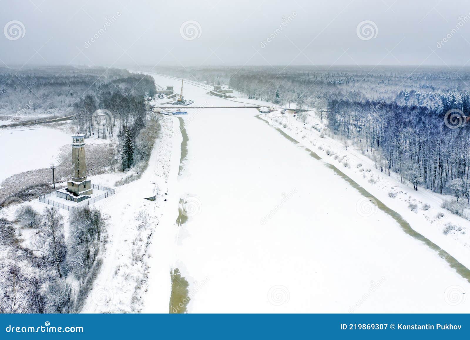 on a frozen river