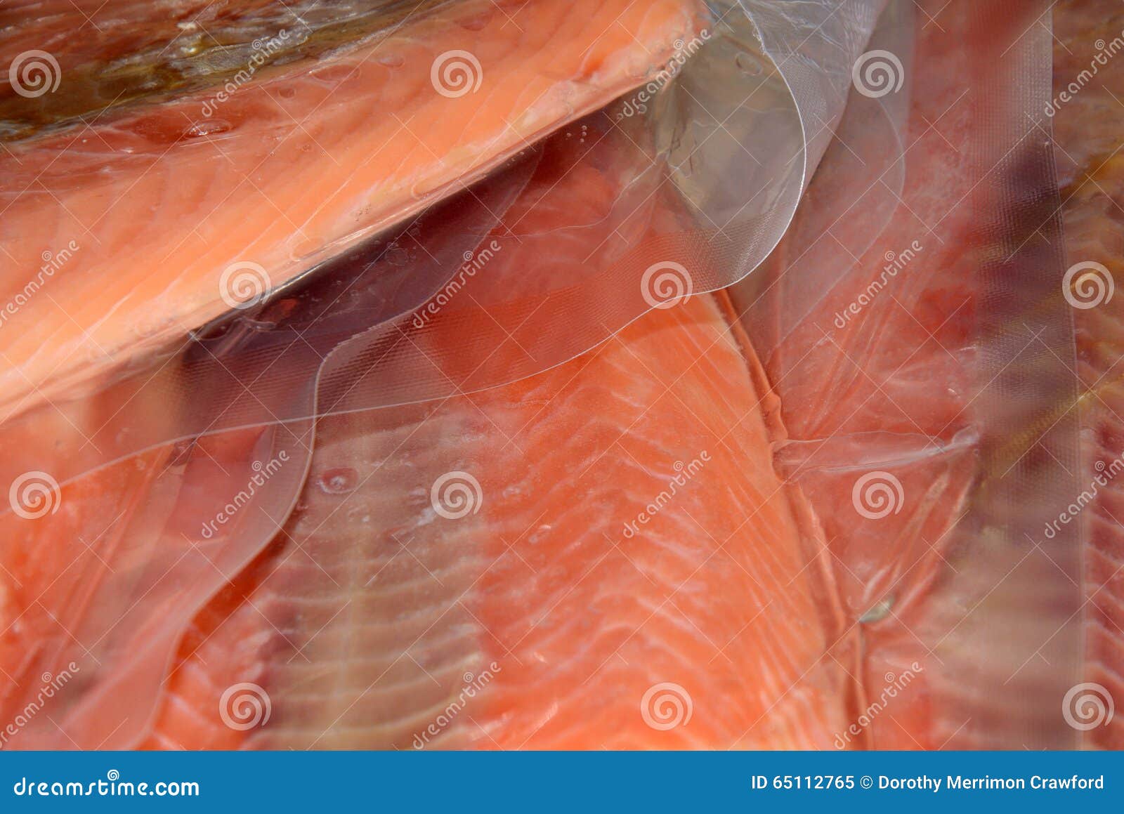 Frozen Vacuum Packed Cod Fish Loins Or Fillets In Plastic, Isolated On