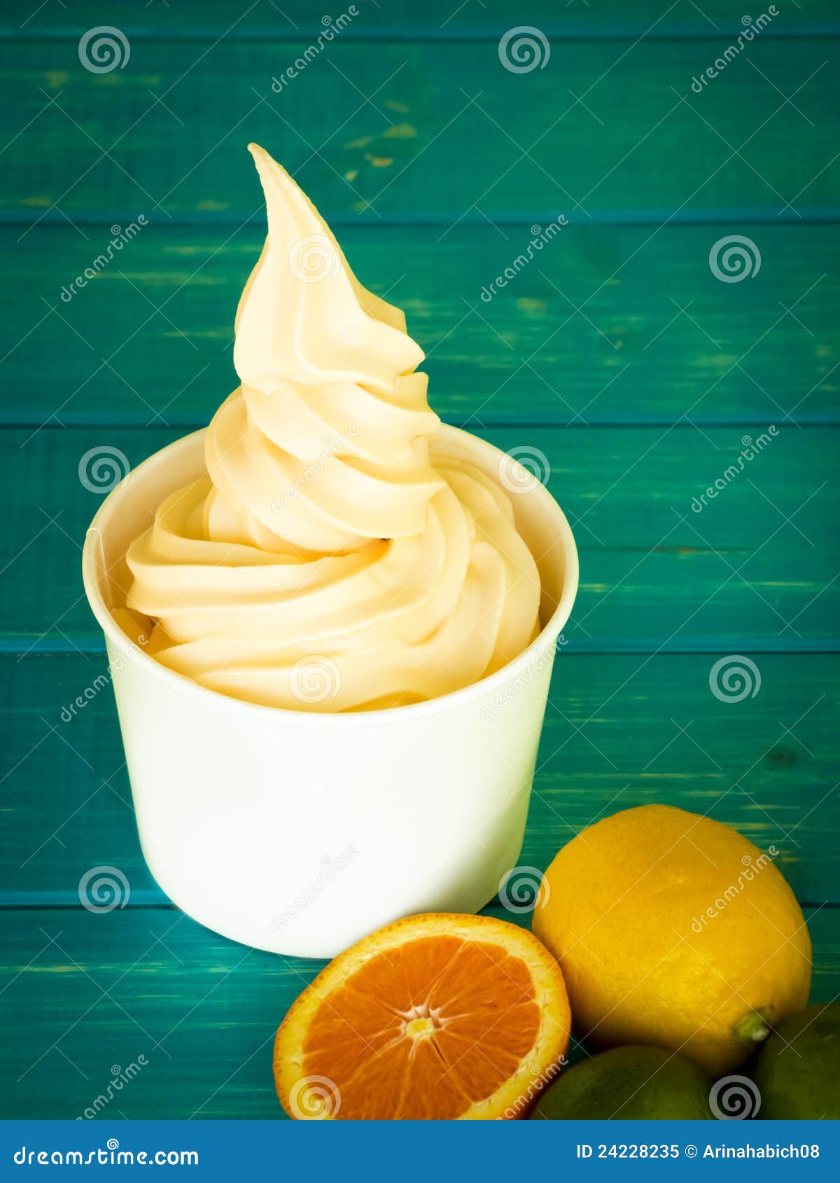 Frozen Soft Serve Yogurt stock image. Image of dessert 24228235