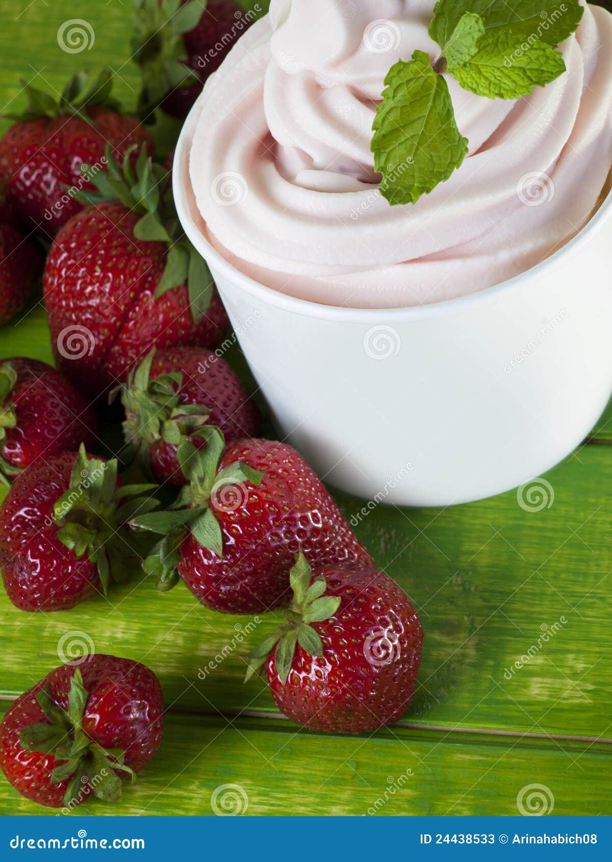 Frozen Soft Serve Yogurt. stock image. Image of sugar 24438533