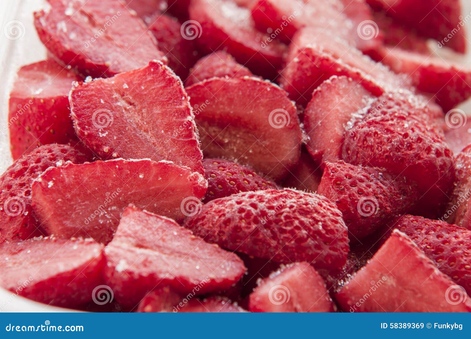 Frozen strawberries stock image. Image of refreshment 58389369