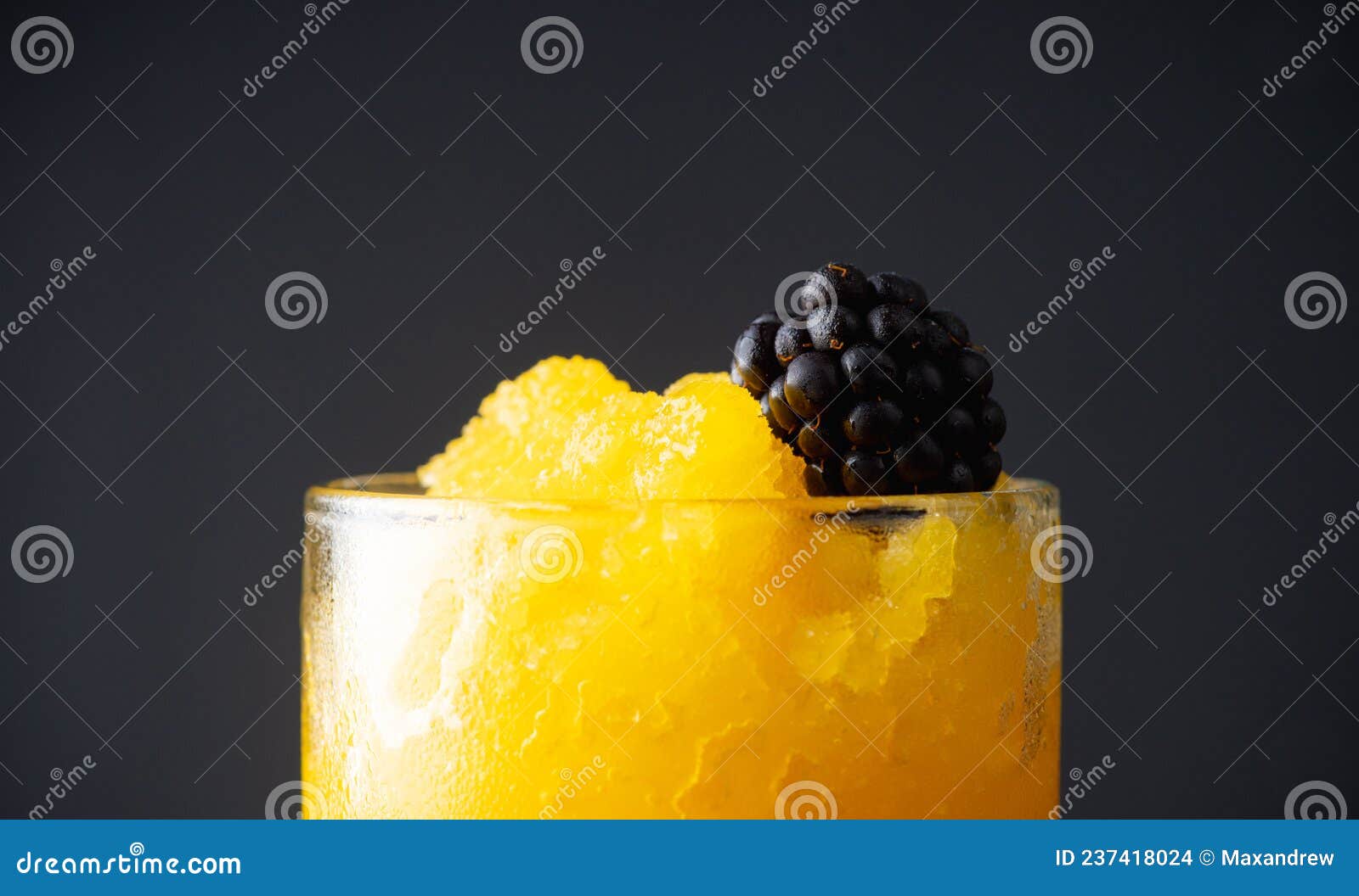 Frozen Tequila Based Cocktail with Mango. Selective Focus Stock Photo