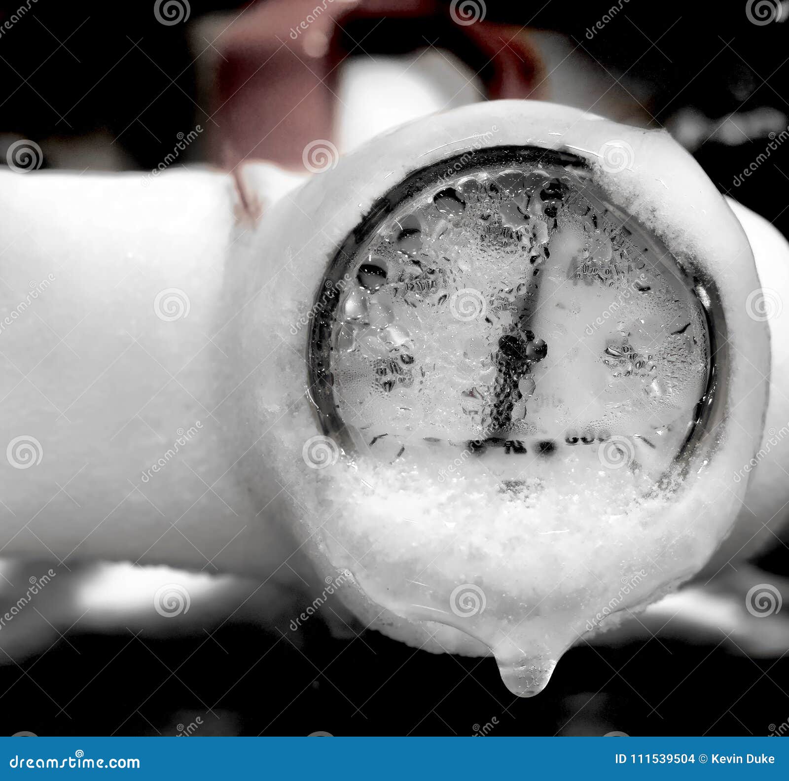 Frozen valve stock photo. Image of production, gauge 111539504