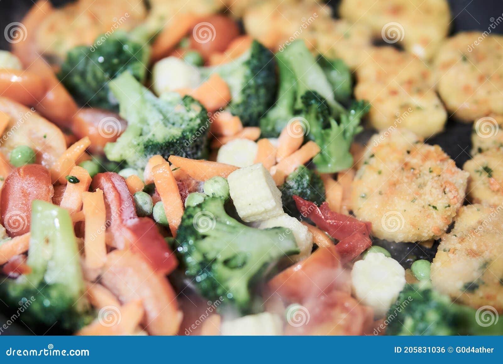Frozen Vegetables and Nuggets Stock Photo Image of closeup, diet