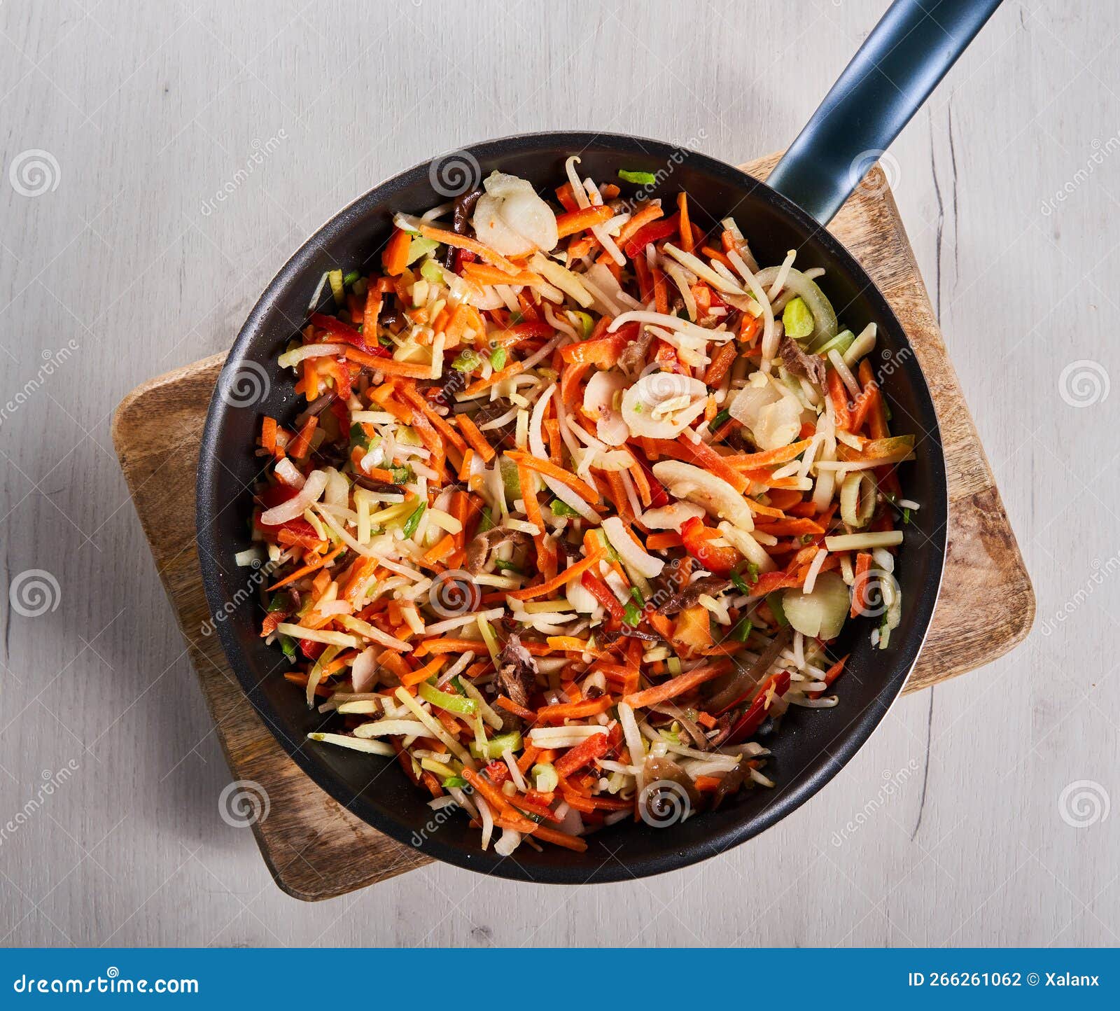 Frozen Veggies in the Wok for Stir Fry Stock Photo - Image of oriental