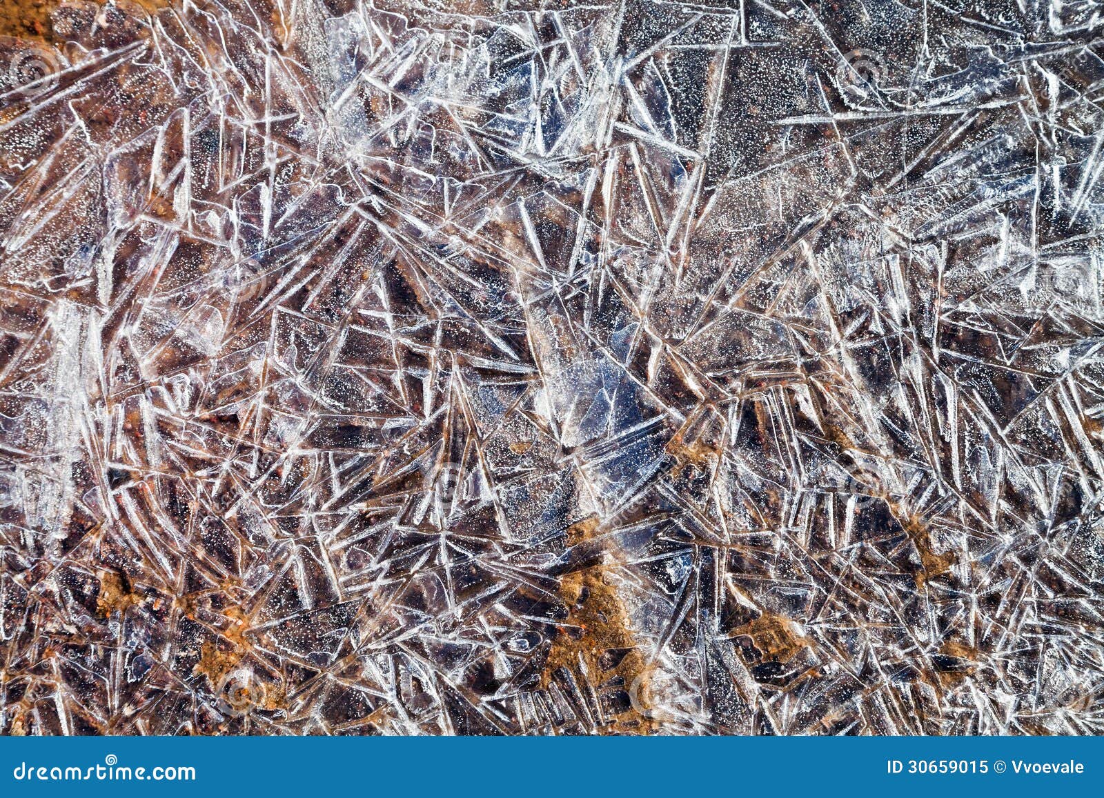 Frozen water on ground stock image. Image of nature, melting 30659015