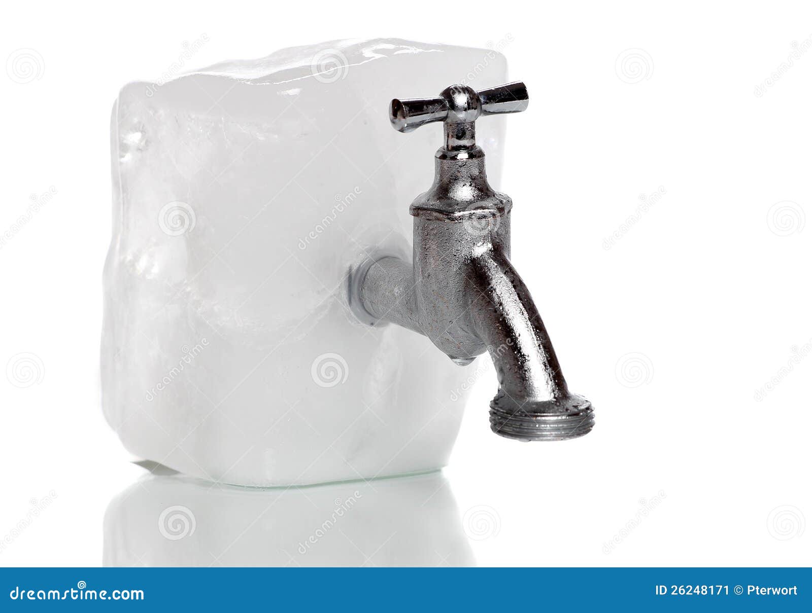 Frozen Watertap On Ice Rock Stock Image Image 26248171